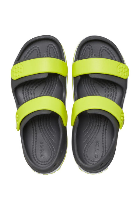 Crocs Kids Crocband Cruiser Sandal K 209423 - Koyu Gri/ Yeşil/ Sarı