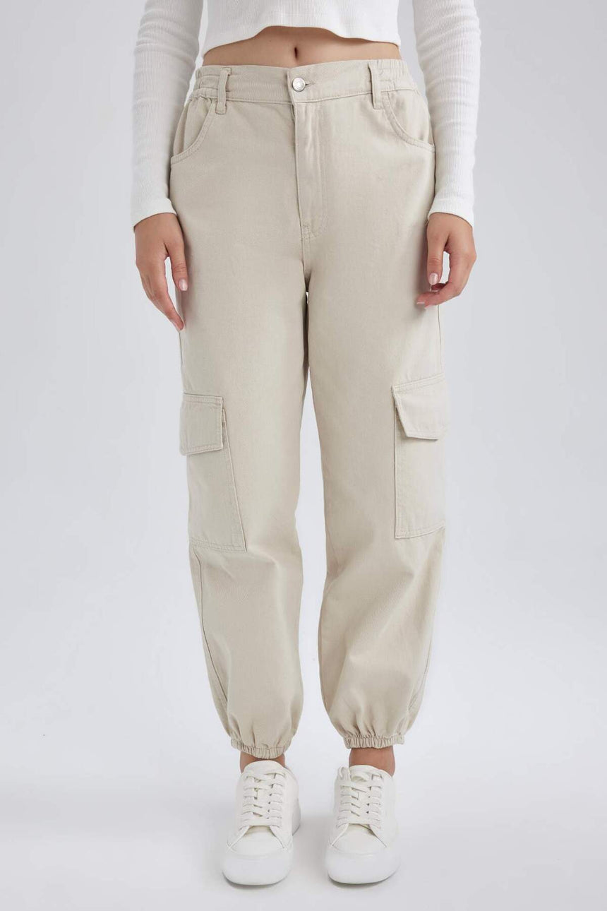 Defacto Kadın Trousers B0454Ax - Kahverengi / Kum Beji