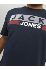 JACK&JONES PLUS JJECORP LOGO TEE SS O-NECK NOOS PLS 12158505 - Koyu Lacivert