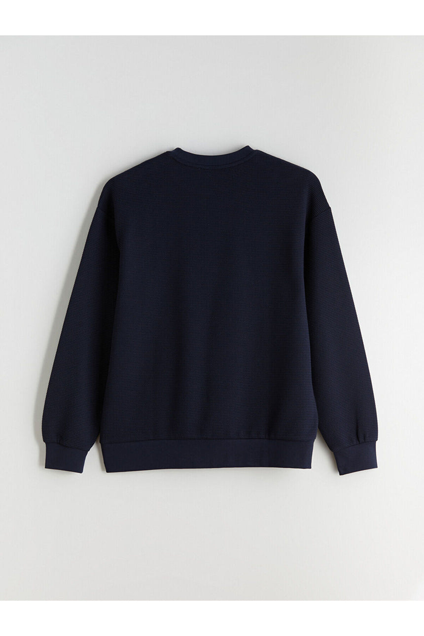 LC Waikiki Erkek Sweatshirt W5MR36F8 - Koyu Lacivert
