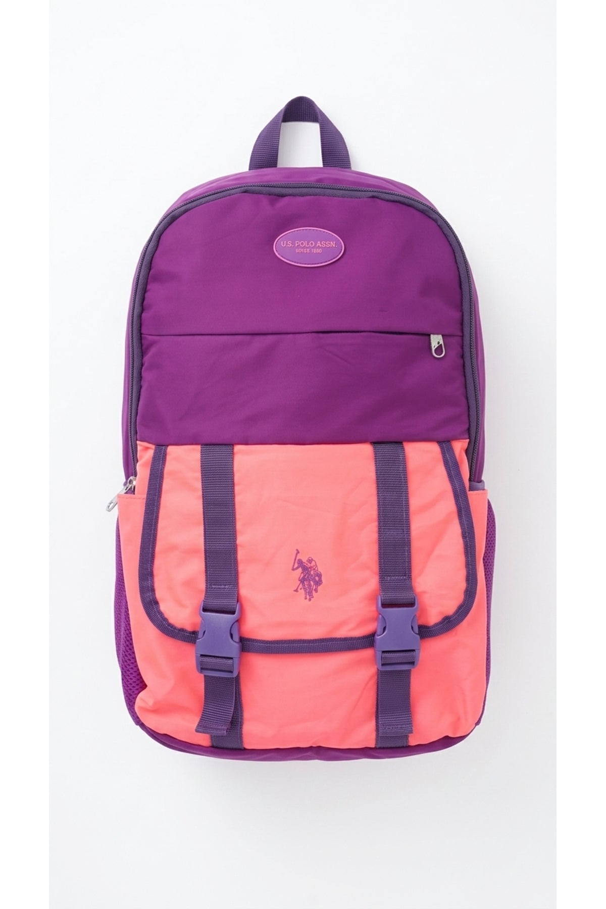 U.S. Polo Assn. Kız Çocuk Okul Çantası PLCAN26084 - Mor/Neon Pembe