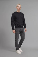 DeFacto Erkek Baskılı Sweatshirt X8282AZ - Siyah