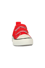 Sporline Vicco kırmızı renkli, deri ve tekstil malzemeden üretilmiş, cırt cırtlı çocuk sneaker ayakkabısı
