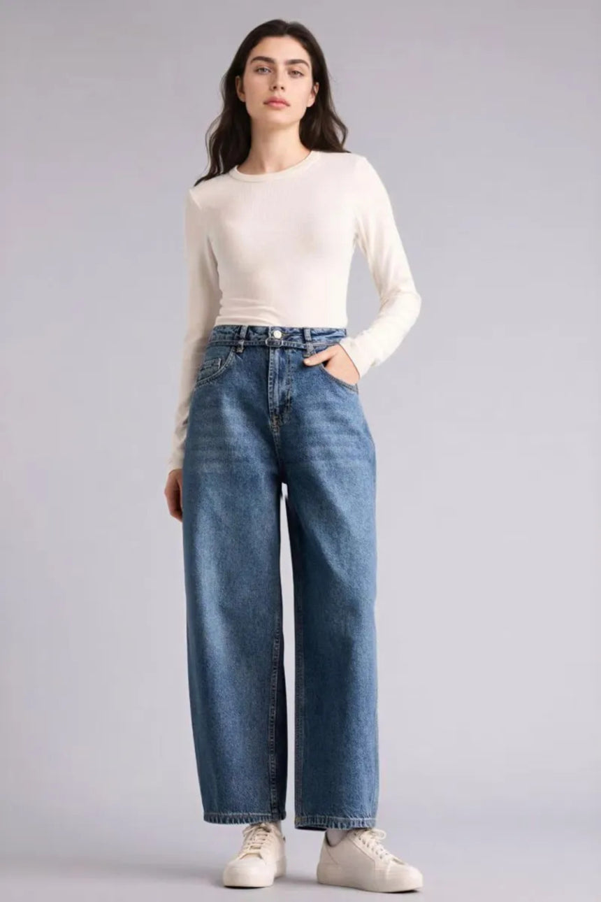 Defacto Kadın Trousers G8867AX - Mavi