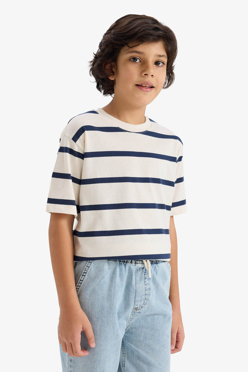 DeFacto D7864A8 Çocuk T-Shirt - Çivit Mavisi