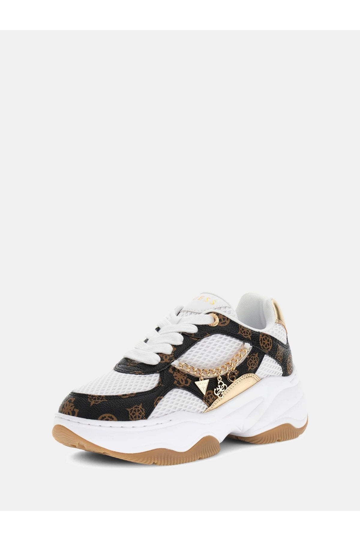 Guess Harpaa Kadın Sneaker FLPHARFAL12 - Beyaz / Kahverengi