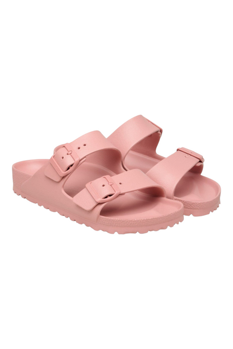 Sporline Birkenstock Arizona Eva pembe kadın terlik, çift tokalı hafif ve suya dayanıklı tasarım