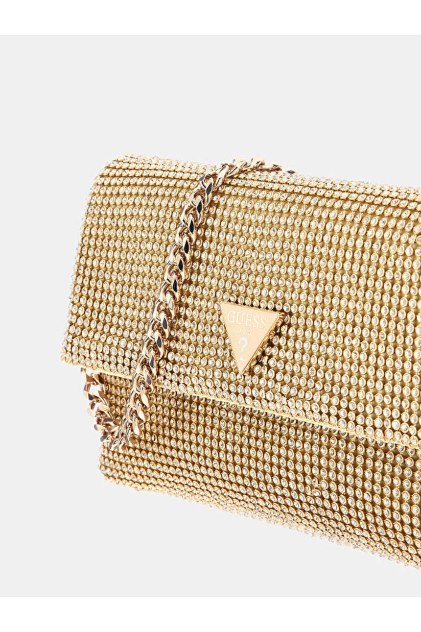 GUESS KADIN ZALINA FLAP CLUTCH HWRP9350700 - Altın Sarısı
