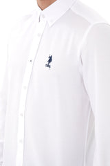 US POLO ASSN ERKEK DOKUMA GÖMLEK 2084085 - Beyaz