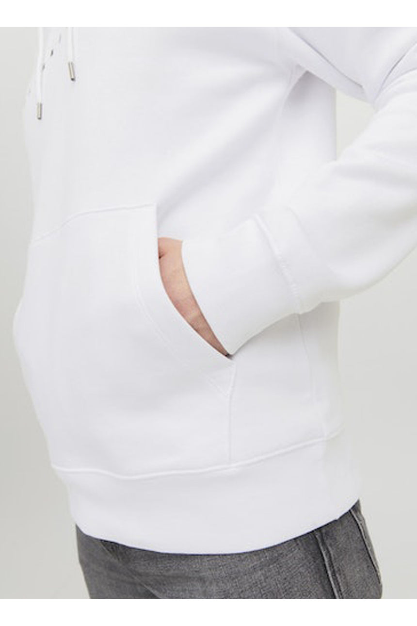 JACK&JONES JJESTAR JJ SWEAT HOOD NOOS 12233972 - Beyaz