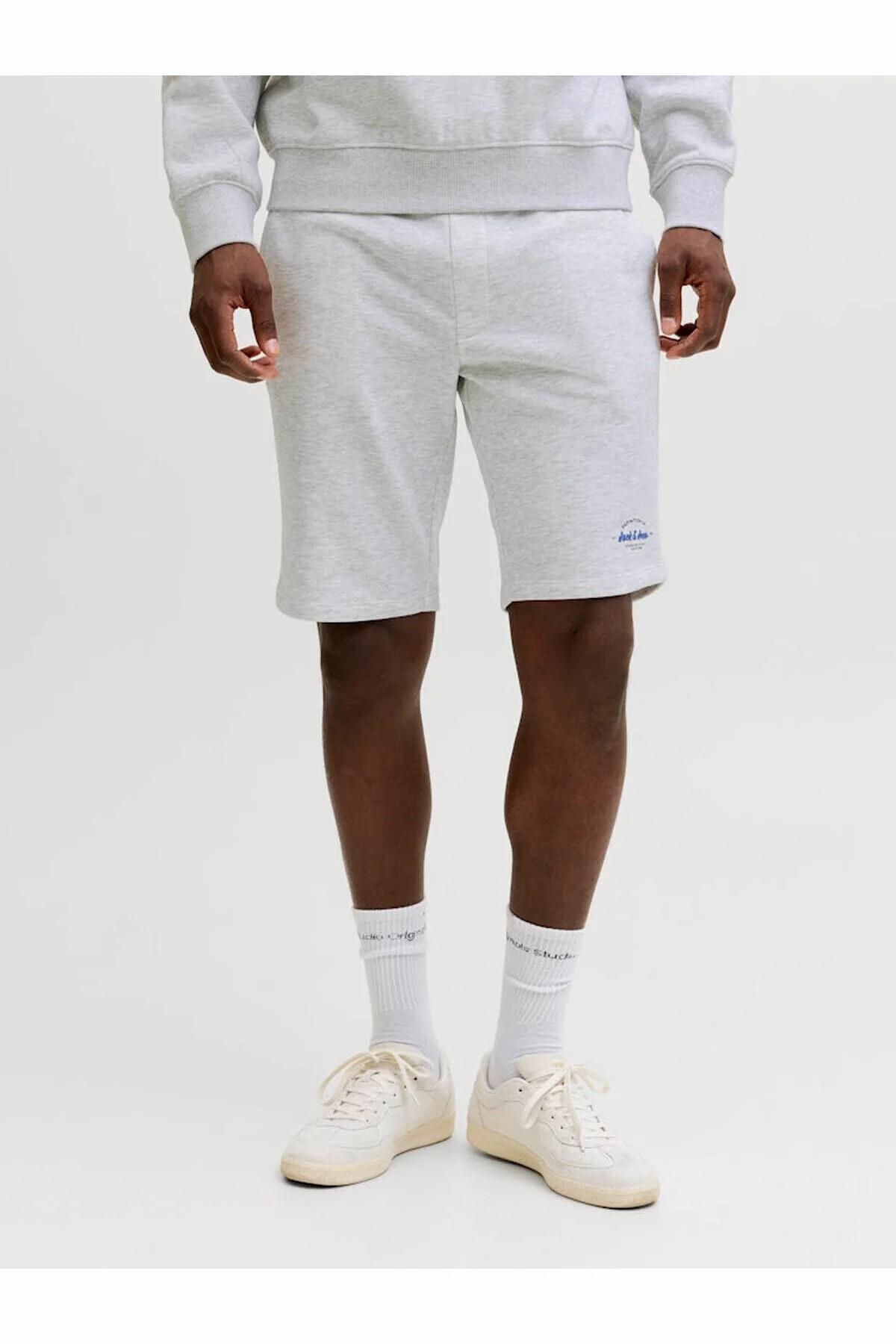 Jack & Jones Gordon Brandon Erkek Sweat Şort 12292136 - Mavi