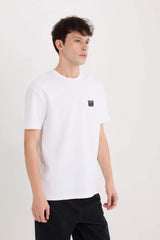 Defacto Erkek T-Shirt D5516Ax - Beyaz