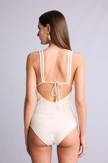 Defacto Kadın Swimsuit B6898AX - Ekru
