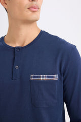 Defacto Erkek Woven Set D0040Ax - Koyu Lacivert