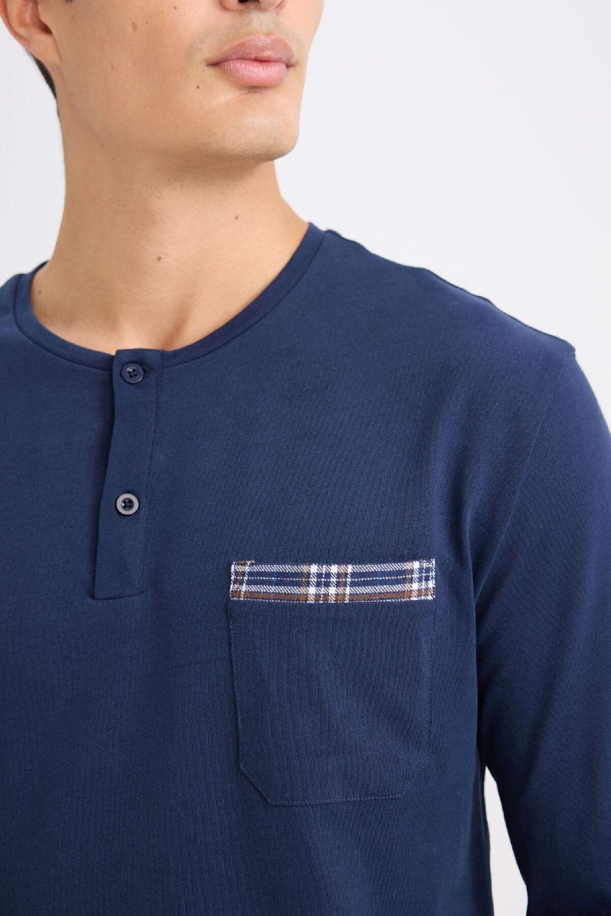 Defacto Erkek Woven Set D0040Ax - Koyu Lacivert