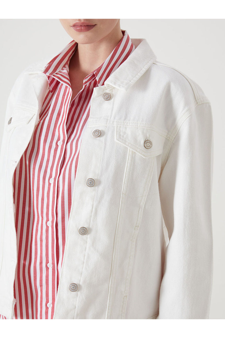 LCW KADIN S54581D8 CKT,NINA-JACKET-WHITE - Beyaz/ Kırık Beyaz