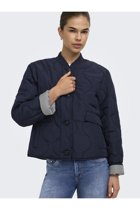 ONLY ONLSALSA QUILTED JACKET CC OTW 15373694 - Koyu Mavi