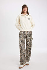 Defacto Kadın Sweat Shirt D5298Ax - Kum Beji