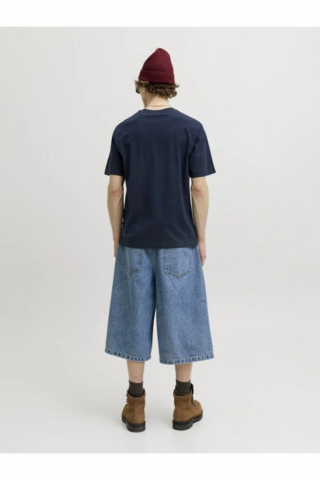 JACK&JONES JORSAVONA BOX TEE SS CN STYD SS26 12310070 - Koyu Mavi