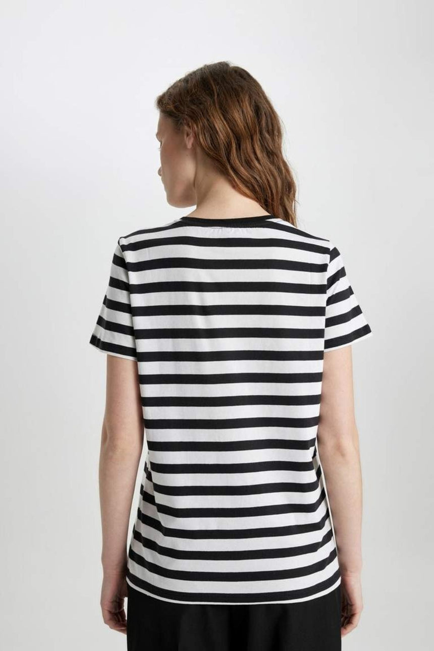 Defacto Kadın Short Sleeve T-Shirt C2612AX - Siyah