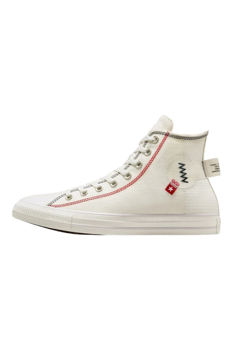 Sporline marka krem rengi süet ve sentetik detaylı Converse Chuck Taylor All Star unisex yüksek bilekli spor ayakkabı