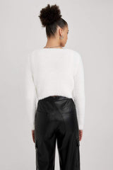 Defacto Kadın Cardigan Z9318Az - Ekru