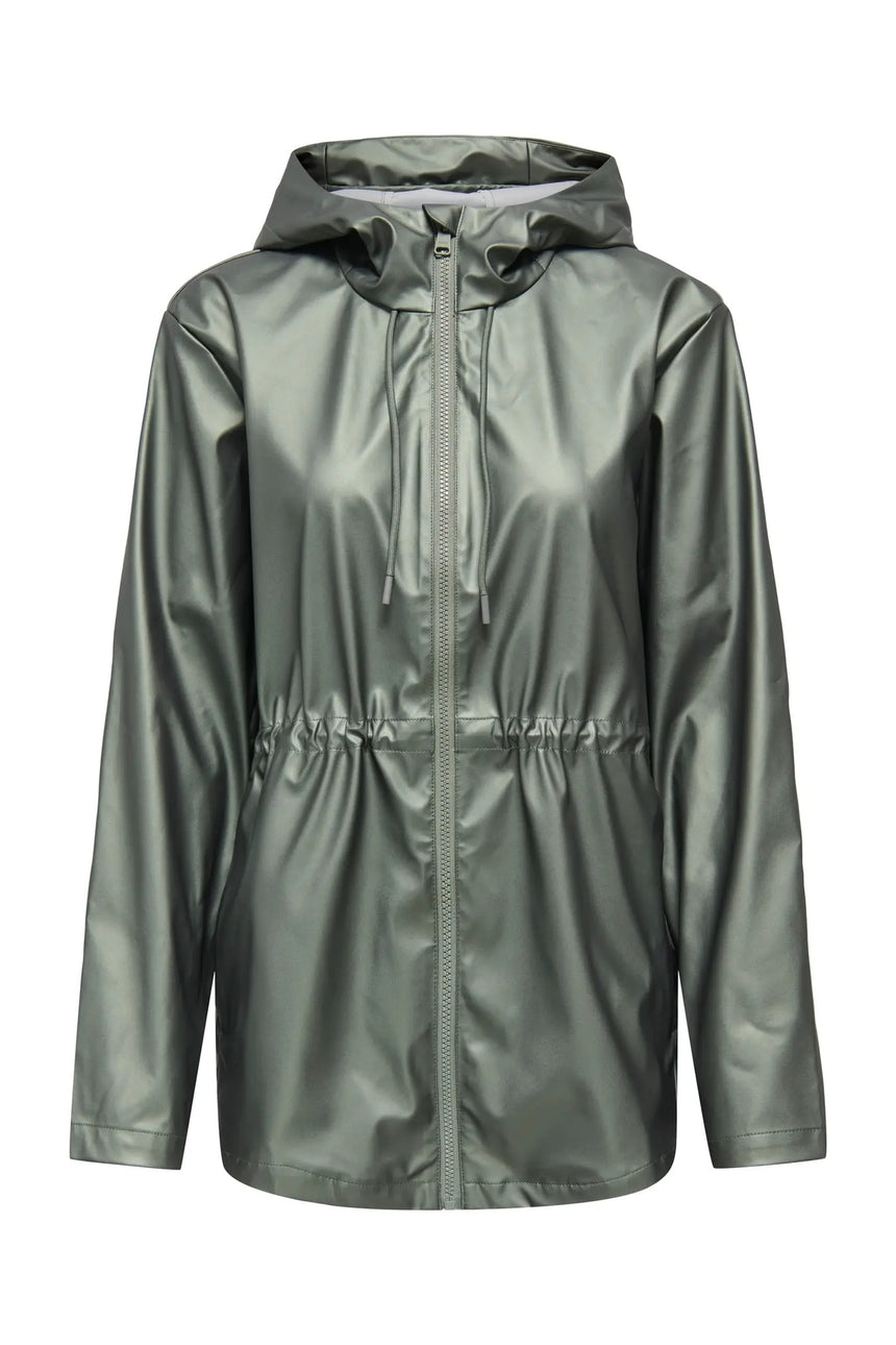 ONLY ONLEBEN SHINE STRING RAINCOAT CC OTW 15374158 - Gri/ Yeşil
