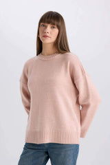 Defacto Kadın Pullover D0036AX - Pembe