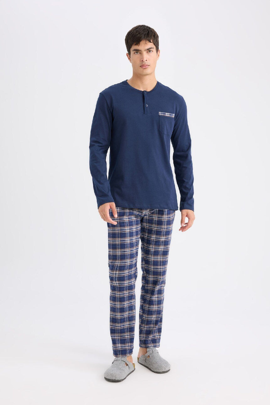 Defacto Erkek Woven Set D0040Ax - Koyu Lacivert