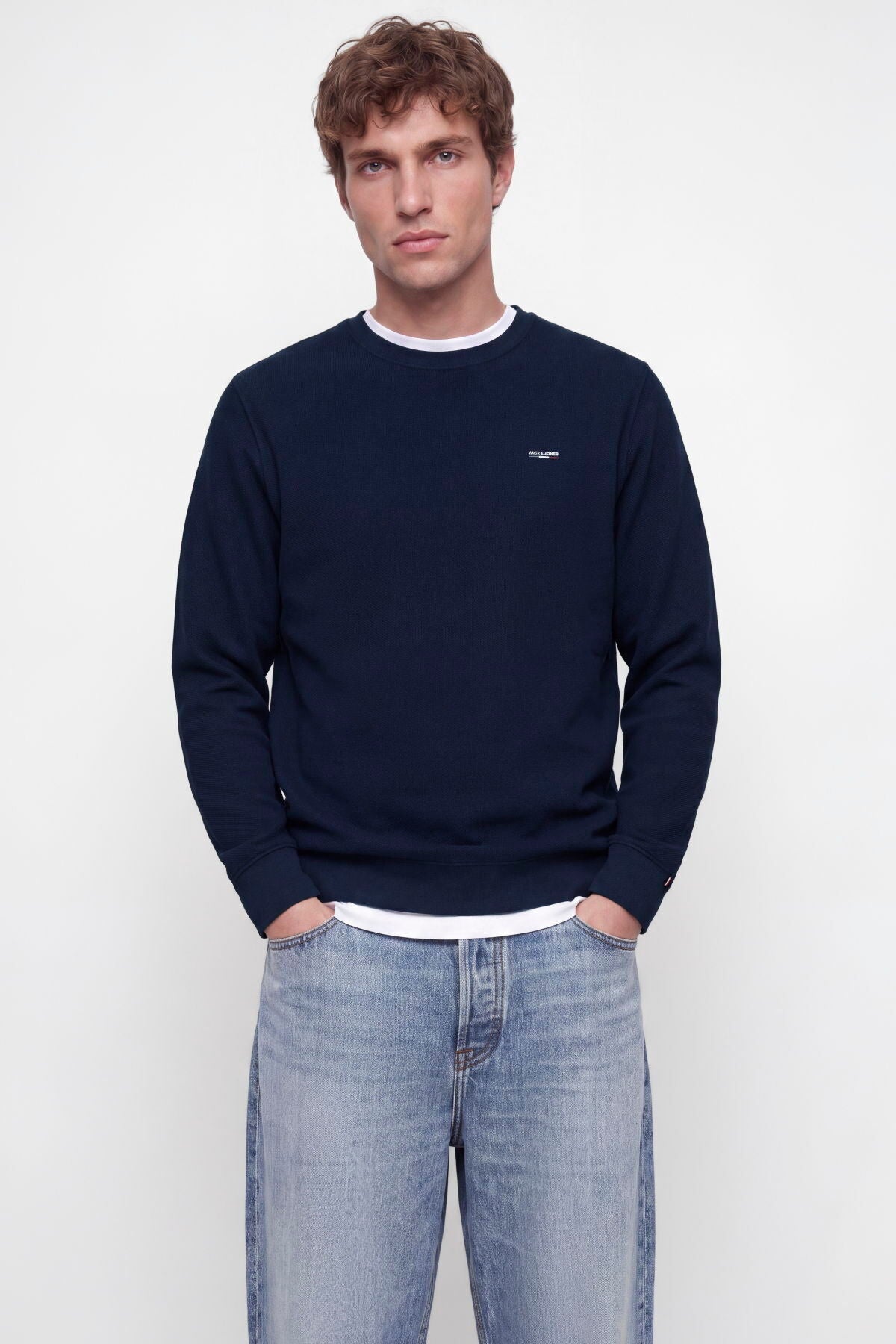 Jack & Jones Premium Alves Erkek Sweatshirt 12302739 - Mavi