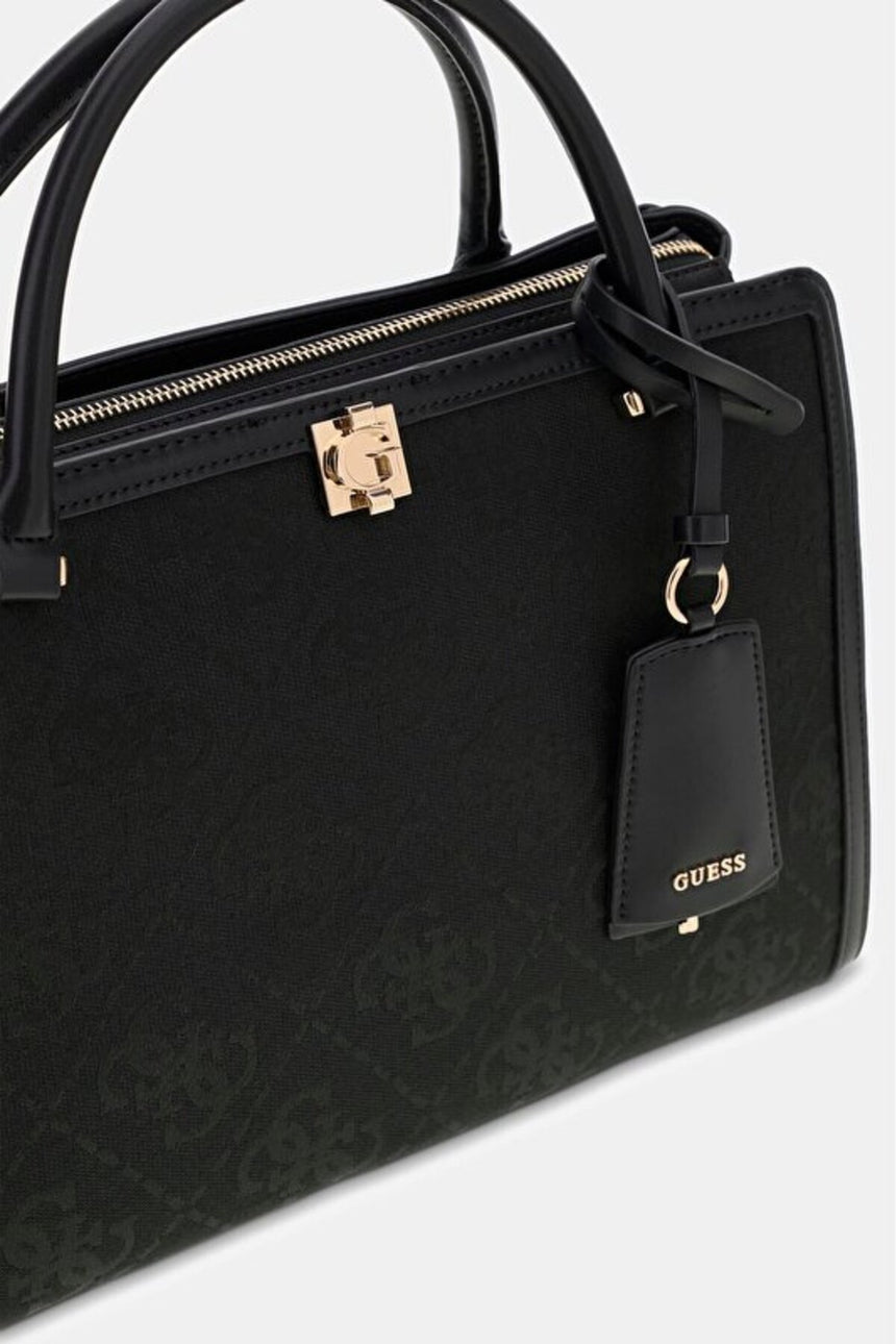 GUESS KADIN AUDREY LOGO GIRLFRIEND SATCHEL HWJG9755070 - Siyah