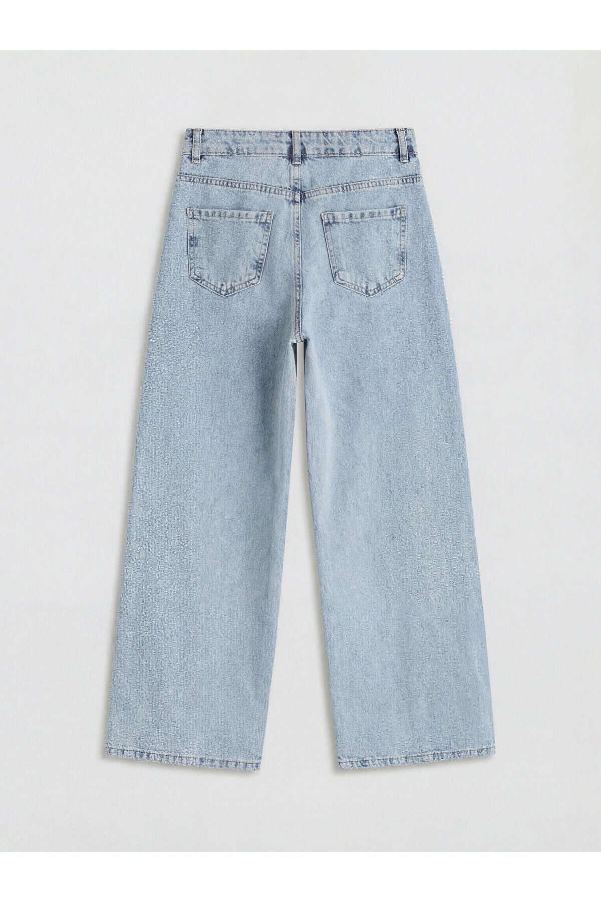 LC Waikiki Kız Çocuk Taşlı Wide Leg Jean Pantolon S6MP14M4 - Açık Mavi