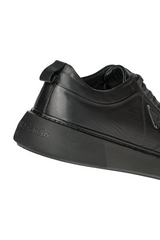 Sporline Pierre Cardin siyah deri erkek sneaker ayakkabı topuk ve taban detayı