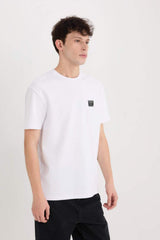 DeFacto D5516AX Erkek T-Shirt - Beyaz