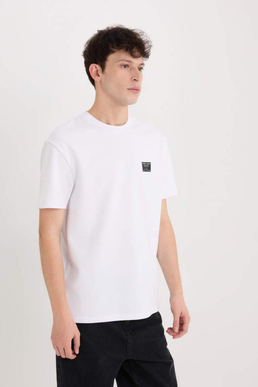 DeFacto D5516AX Erkek T-Shirt - Beyaz
