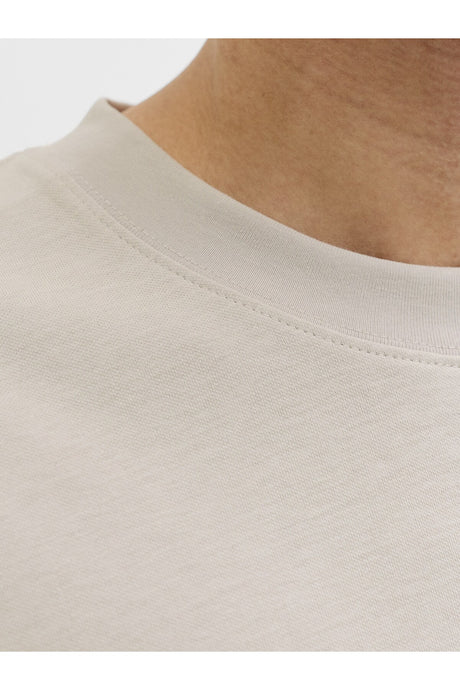 JACK&JONES JJEBARRON TEE SS O-NECK NOOS 12298906 - Bej/ Açık Gri