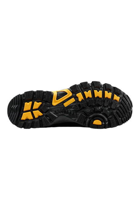 Sporline Lumberjack Flake erkek outdoor ayakkabısının siyah ve sarı detaylı tırtıklı kauçuk dış tabanı