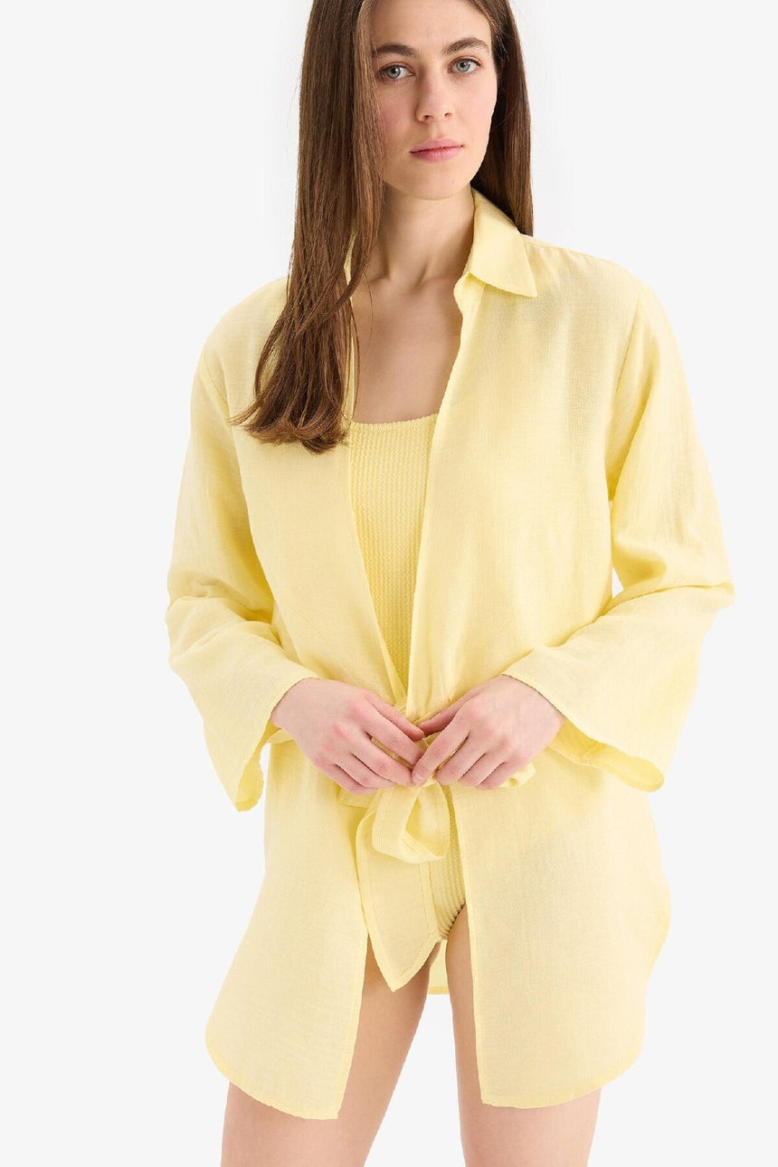 Defacto Kadın Beachwear B7333Ax - Açık Sarı