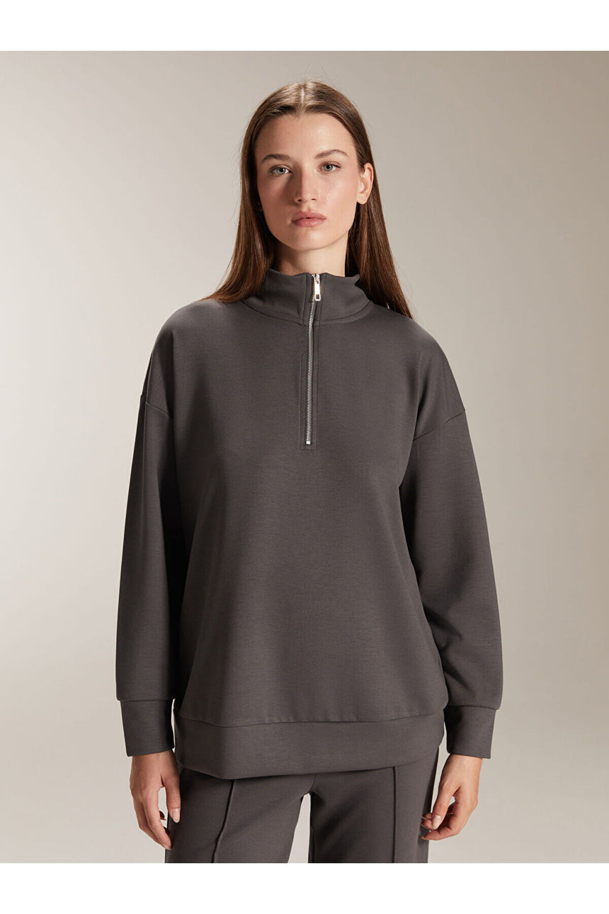LC Waikiki Kadın Sweatshirt W5ID83AI - Antrasit