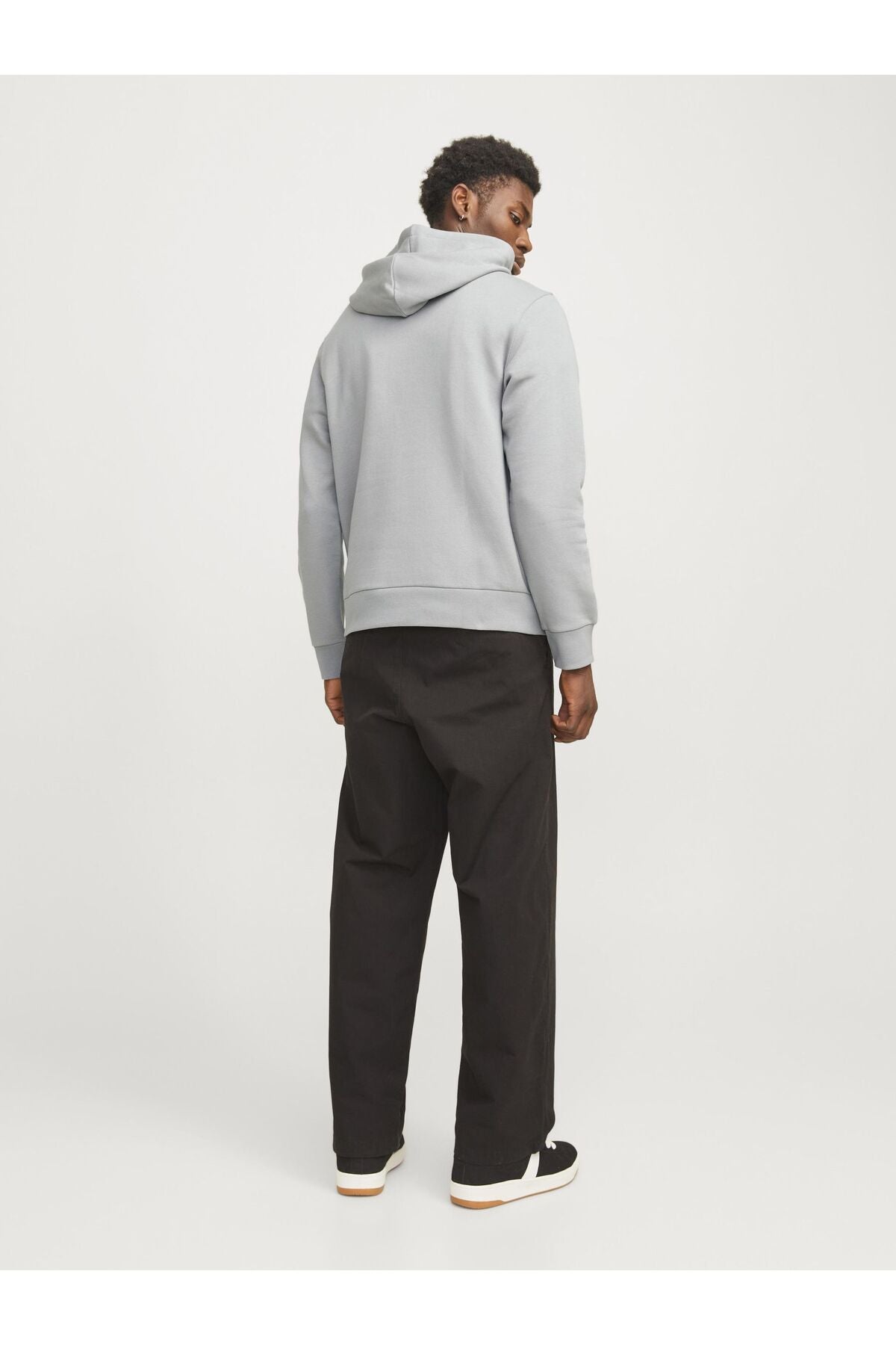 Jack & Jones Corp Logo Erkek Kapüşonlu Sweatshirt 12152840 - Gri