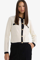 Defacto Kadın Cardigan C1482AX - Ekru