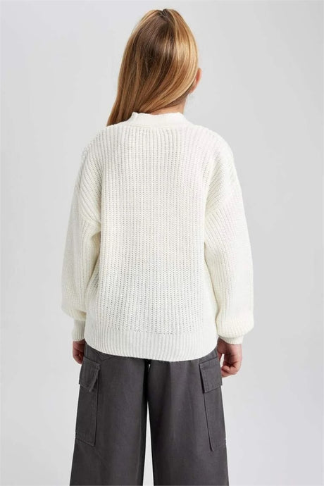 Defacto Çocuk Cardigan A2298A8 - Ekru