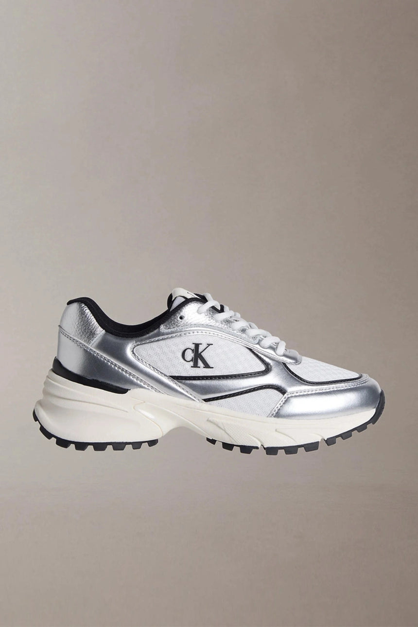 Calvin Klein Kadın HIKE RUNNER LACE UP MESH MIX MET YW0YW02063 - Gri
