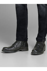 JACK&JONES JFWRUSSEL LEATHER ANTHRACITE 19 LN 12155999 - Antrasit