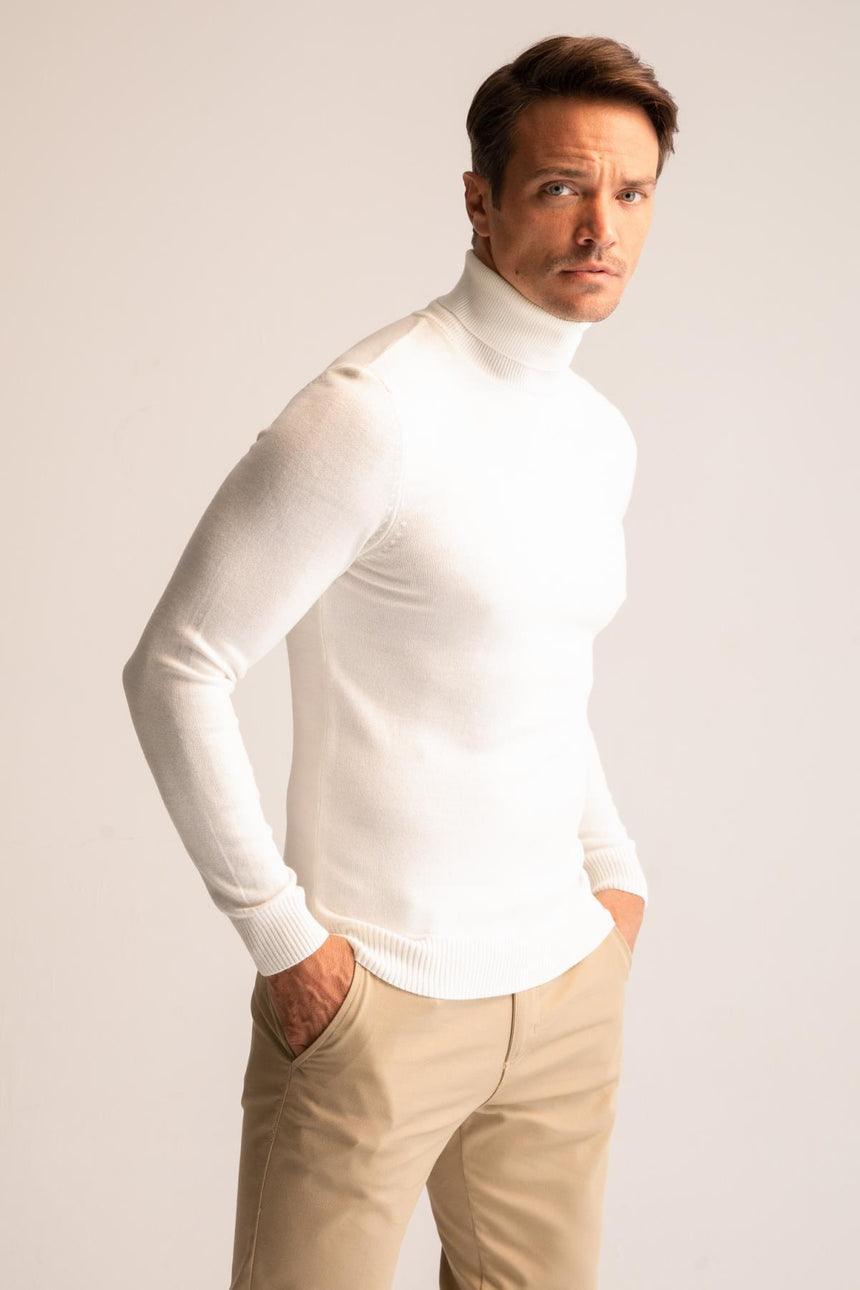 Defacto Erkek Pullover R1124Az - Ekru