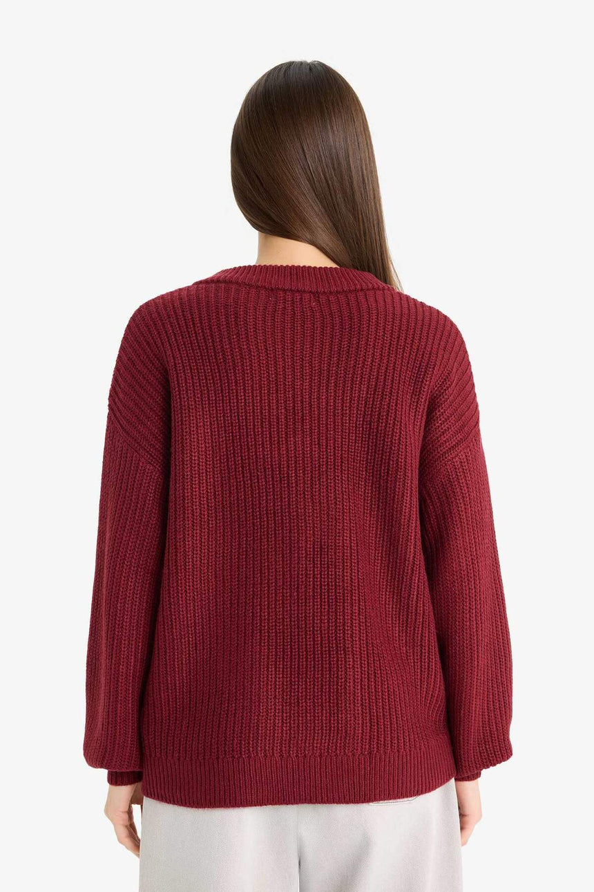 Defacto Kadın Pullover Z7135Az - Bordo