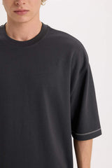 Defacto Erkek T-Shirt C0147Ax - Antrasit