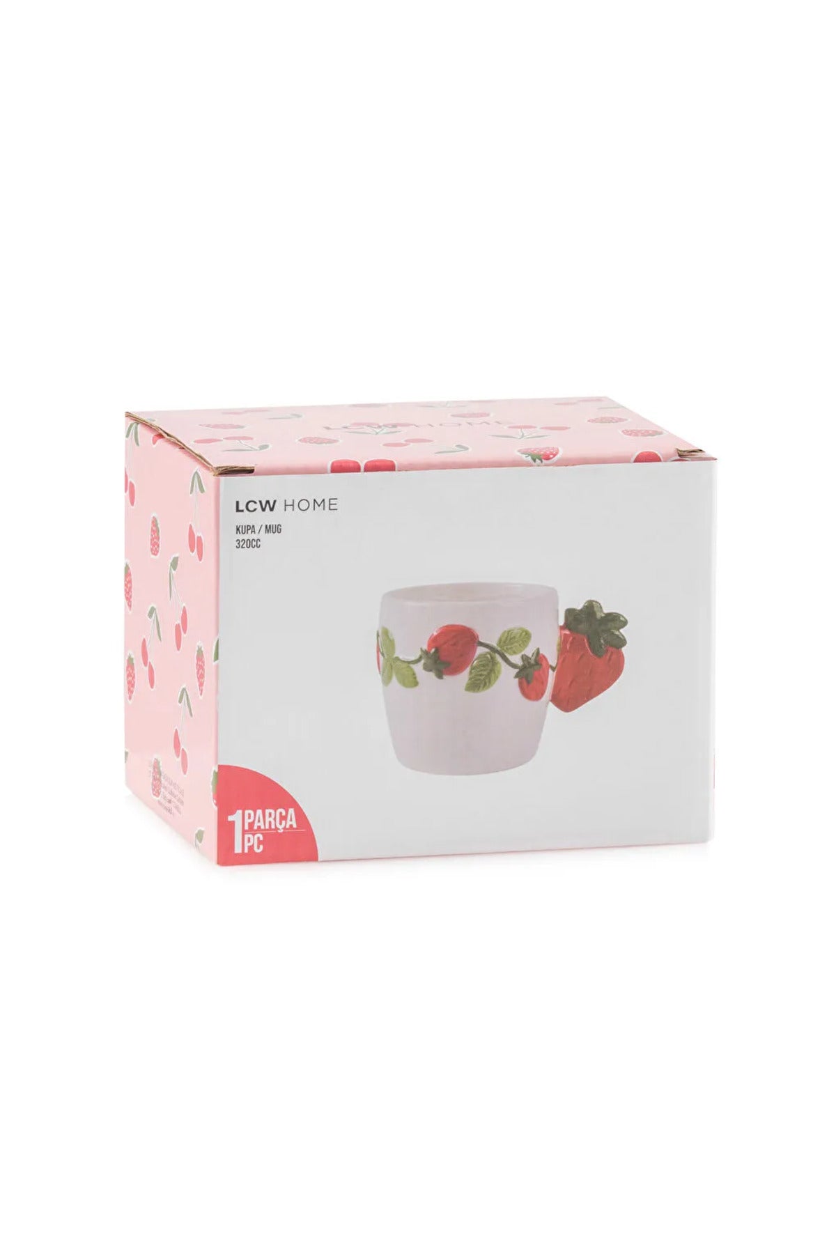 LC Waikiki Home Çilek Desenli Seramik Kupa S6DE45B8 - Karışık