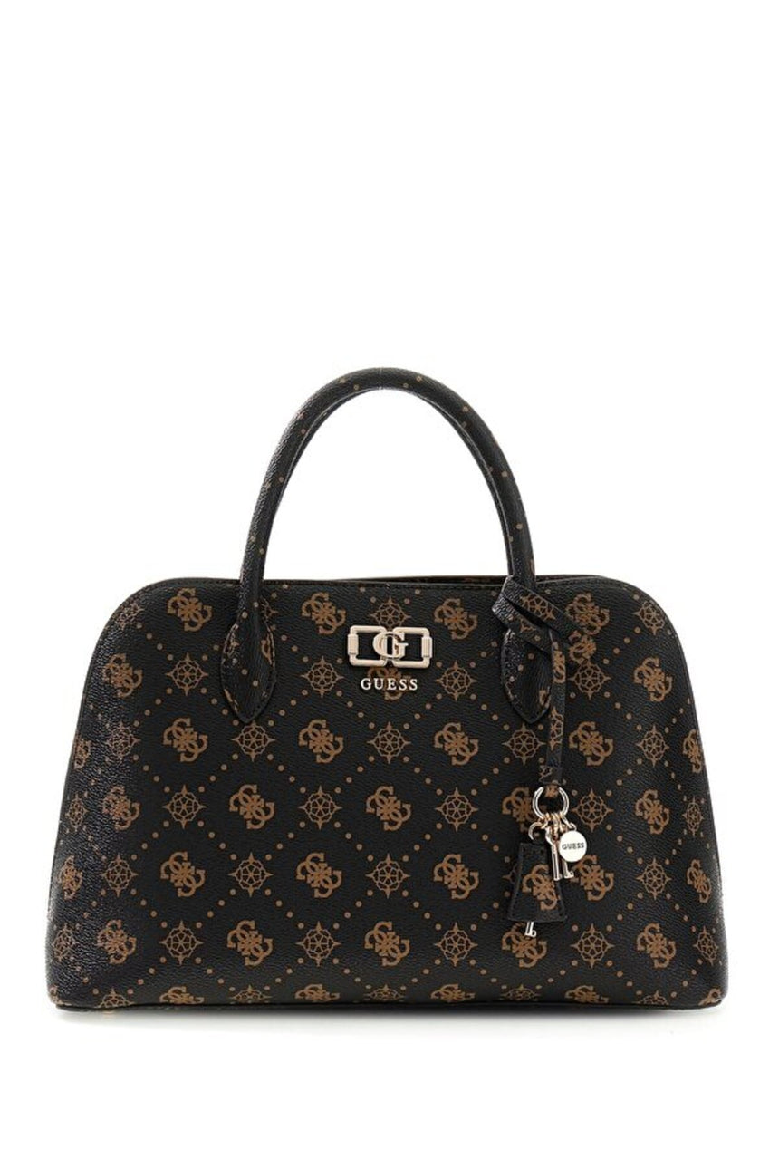 GUESS KADIN EMELIE LOGO 2 COMP SATCHEL HWGP9928060 - Parlak Yeşil