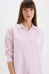 Defacto Kadın Long Sleeve Shirt D4512Ax - Açık Pembe